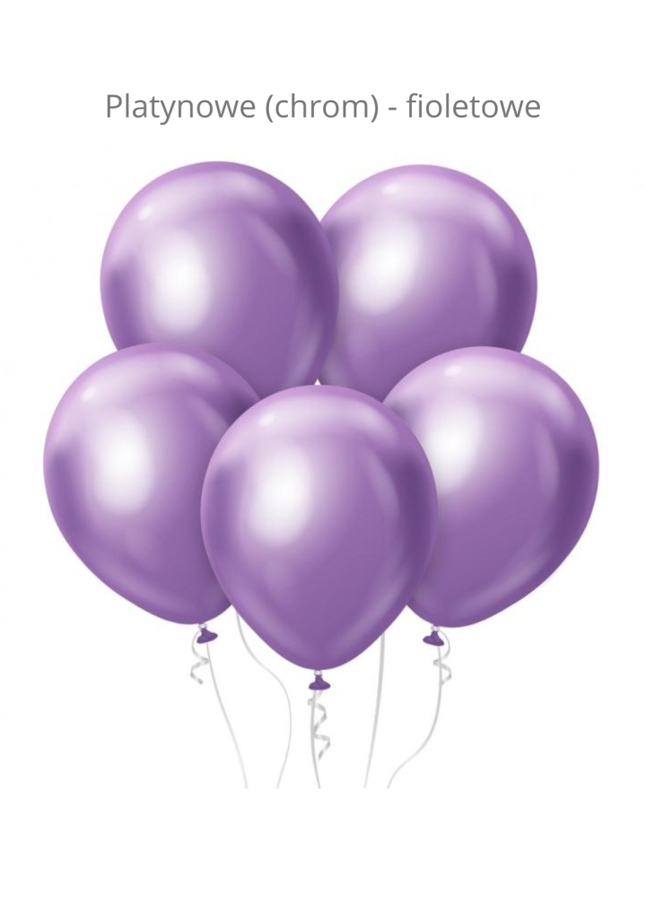 Balon FIOLETOWY chrom / platynowy 30cm